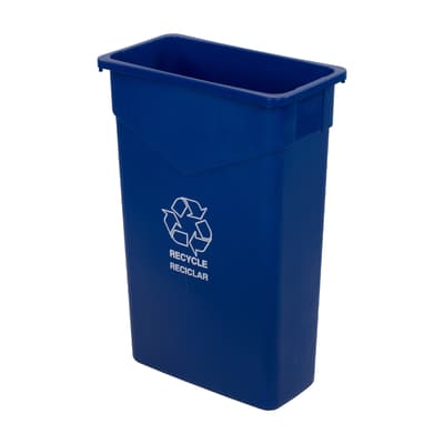 TrimLine™ Recycling Waste Container, 11"L x 20"W x 30"H, Polyethylene, Rectangular, 1 Each