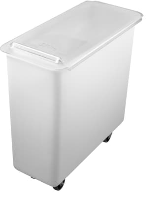 Carlisle® Ingredient Bin with Casters & Sliding Lid, White