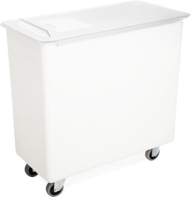 Carlisle® Ingredient Bin with Casters & Sliding Lid, White