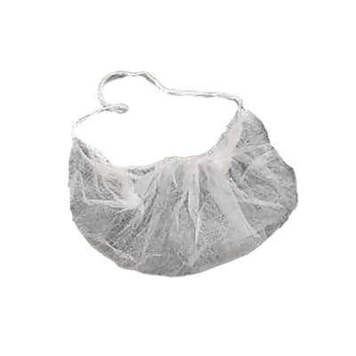 Non-Woven Polypropylene Beard Covers, Color-Coded, 100/Bag, 10 Bags/Case