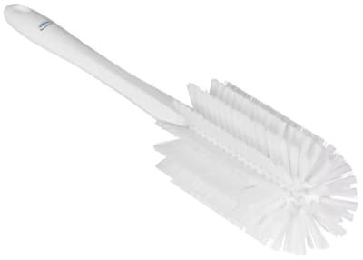 Vikan® Bottle Brush, Color-Coded, 3.1" Dia x 16.9"L, Medium Polyester Bristles, Polypropylene Block, 1 Each