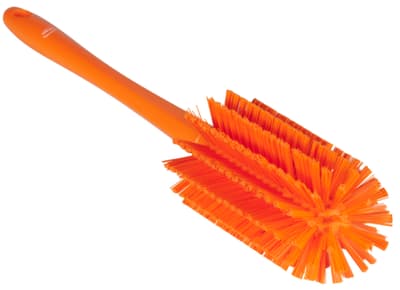 Vikan® Bottle Brush, Color-Coded, 3.1" Dia x 16.9"L, Medium Polyester Bristles, Polypropylene Block, 1 Each