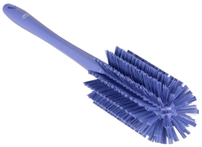 Vikan® Bottle Brush, Color-Coded, 3.1" Dia x 16.9"L, Medium Polyester Bristles, Polypropylene Block, 1 Each