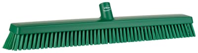 Vikan® Heavy-Duty Push Broom Head, Color-Coded, 3.1"W, 24.4" OAL, 2.4" Trim, 1 Each