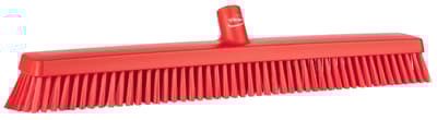 Vikan® Heavy-Duty Push Broom Head, Color-Coded, 3.1"W, 24.4" OAL, 2.4" Trim, 1 Each