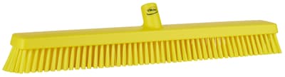 Vikan® Heavy-Duty Push Broom Head, Color-Coded, 3.1"W, 24.4" OAL, 2.4" Trim, 1 Each