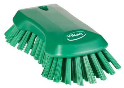 Vikan® XL Hand Scrub Brush, Color-Coded, 4.3"W x 9.1"L, Extra-Stiff Polyester Bristles, Polypropylene Block, 1 Each