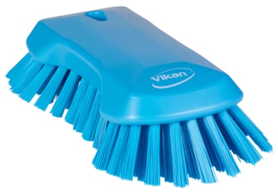 Vikan® XL Hand Scrub Brush, Color-Coded, 4.3"W x 9.1"L, Extra-Stiff Polyester Bristles, Polypropylene Block, 1 Each