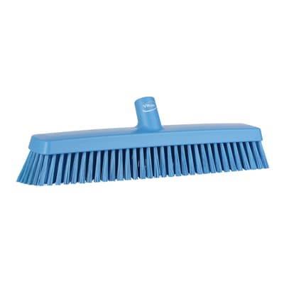 Vikan® Heavy-Duty Push Broom Head, Color-Coded, 3.1"W, 16.5" OAL, 2.4" Trim, 1 Each