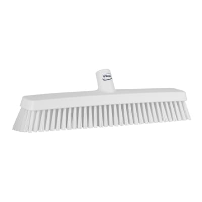 Vikan® Heavy-Duty Push Broom Head, Color-Coded, 3.1"W, 16.5" OAL, 2.4" Trim, 1 Each