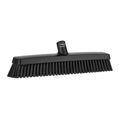 Vikan® Heavy-Duty Push Broom Head, Color-Coded, 3.1"W, 16.5" OAL, 2.4" Trim, 1 Each