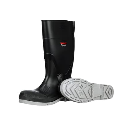 Pulsar G2™ Safety Boot, 15", PVC, Black, Chevron Plus® Outsole, 1 Pair