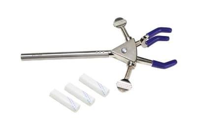 United Scientific™ 3-Prong Extension Clamps with Stainless Steel Rod, Medium
