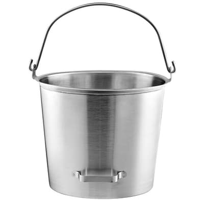 Vollrath 58161 14.75-qt Stainless Steel Pail with Bail and Side Handle
