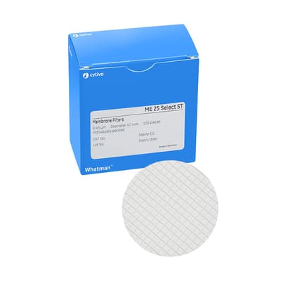 Cytiva Mixed Cellulose Esters (MCE) Filters, 0.45µm, 47 mm Dia, Sterile, 100/Pack