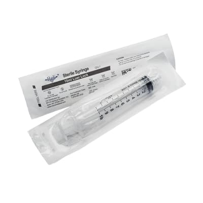 Reli® Conventional Luer-Lok™ Syringes without Needle, 10 mL/cc, Sterile, 100/Box