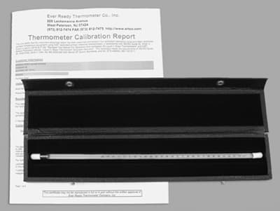 Nelson-Jameson Spirit-Filled Factory Certified Laboratory Thermometers
