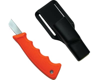 Ultimate Utility Knife with Sheath, 6.5"L, Orange, Stainless Steel Blade, Plastic Handle, 1 Each
