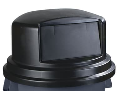 Sparta® Dome Top Lid for Round Bronco™ Container, Black, Polyethylene, 1 Each
