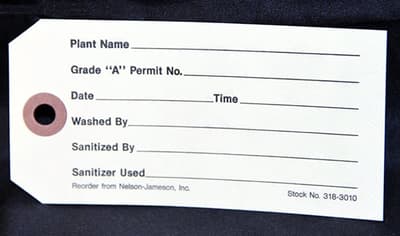Grade A Wash-Up Tags
