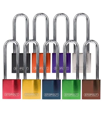 STOPOUT® Anodized Aluminum Padlock