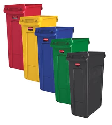 Rubbermaid® Slim Jim® Trash Container, 23-Gallon, Color-Coded, 1 Each