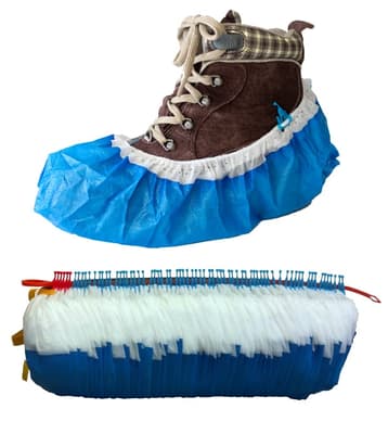 BootieButler® Shoe Cover Refill - Blue CPE-Covered White PPE