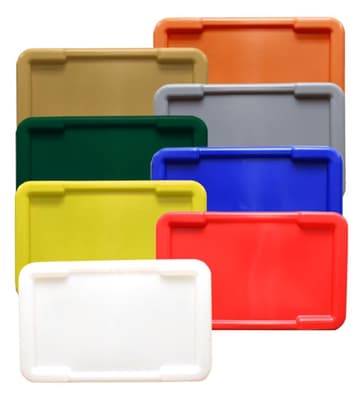 Lid for Stack and Nest Lug, Color-Coded, Polyethylene, 1 Each
