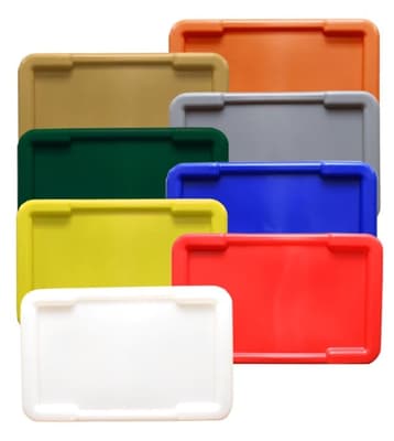 Lid for Stack and Nest Lug, Color-Coded, Polyethylene, 1 Each