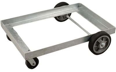 Vikan® Low Undercarriage for Kart Tub, Galvanized Steel, 1000-lb Capacity, 1 Each