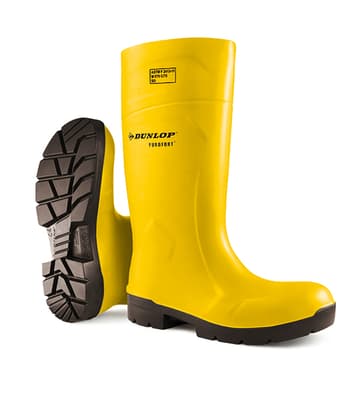Dunlop® FoodPro Purofort® Safety Boots, Steel Toe, 15", Polyurethane, Color-Coded, Waterproof, 1 Pair