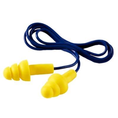 3M™ E-A-R™ UltraFit™ Disposable Earplugs, Polymer, Corded, 25 NRR, 100 Pair/Box