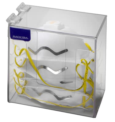 RACK'EM™ Dust Mask Dispenser, 1 Compartment, Clear Acrylic, 6"W x 6"D x 8"H