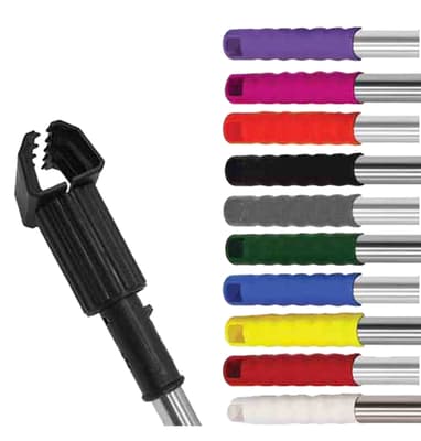 Jaw Style Wet Mop Handle, Stainless Steel, 59"L, Color-Coded, 1 Each