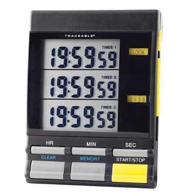 Triple-Display Traceable Timer