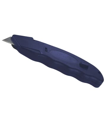 Retractable Safety Knife with Internal Blade Carrier, Blue, Metal Detectable, 1/Pack