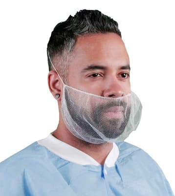Economy Stocking Mesh White Beard Covers