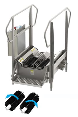 BSX900 Compact Walk-Through Boot Scrubber Unit w/ Dual Sole Brushes