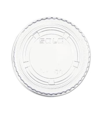SOLO® Plastic Portion Cup Lids for 3.25- to 9-oz Cups, Clear, 2500/Case