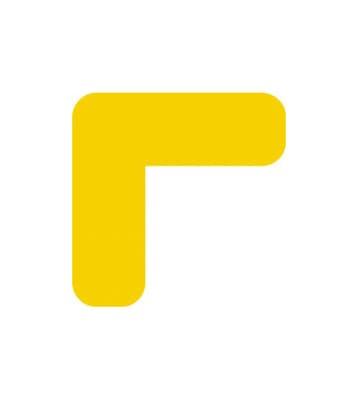 Rounded Corner Floor Marking Corners, Color-Coded, 1 Each