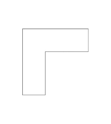 Square Corner Floor Marking Corners, Color-Coded, 1 Each
