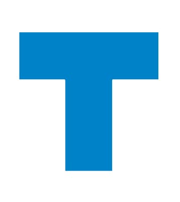 Square Floor Marking T, Color-Coded, 1 Each