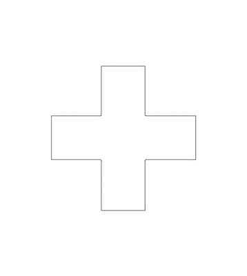 Floor Marking Quad Corners, Color-Coded, 1 Each