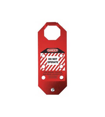 STOPOUT DANGER ALUMA-TAG HASP DO NOT OPERATE