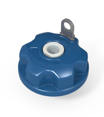 FOAMit Locking Drum Cap With Suction Fitting, Color-Coded, 1 Each