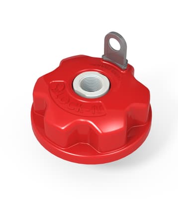 FOAMit Locking Drum Cap With Suction Fitting, Color-Coded, 1 Each