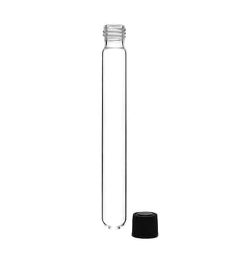 Eisco Scientific Borosilicate Glass Test Tube, Round Bottom, 25 mL