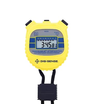 Traceable Waterproof/Shock-Resistant Stopwatch with Calibration