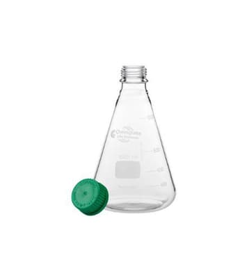 Chemglass Erlenmeyer Flask, Borosilicate Glass, 2,000 mL