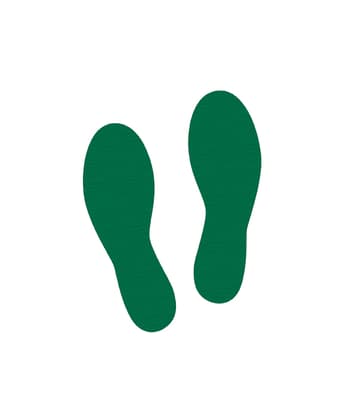 Floor Marking Footprints, Color-Coded, 1 Each